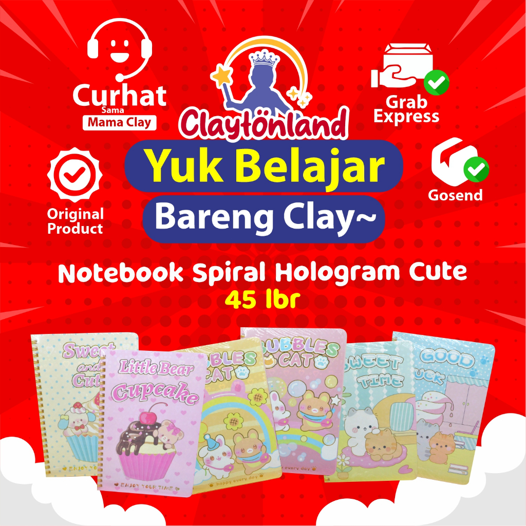 

Notebook Spiral Hologram Cute 45 lbr