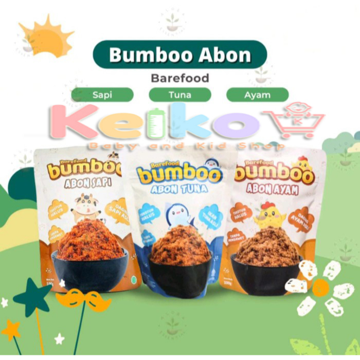 

Barefood Bumboo Abon Ayam & Sapi 100gr, Abon Tuna 75gr