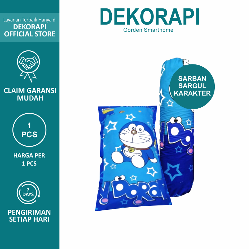 DEKORAPI SARUNG Bantal & Guling Doraemon Keropi / Bantal Karakter Doraemon KeropiBantal