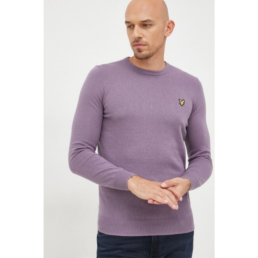 Lyle & Scott Purple Merino Crew Jumper Original