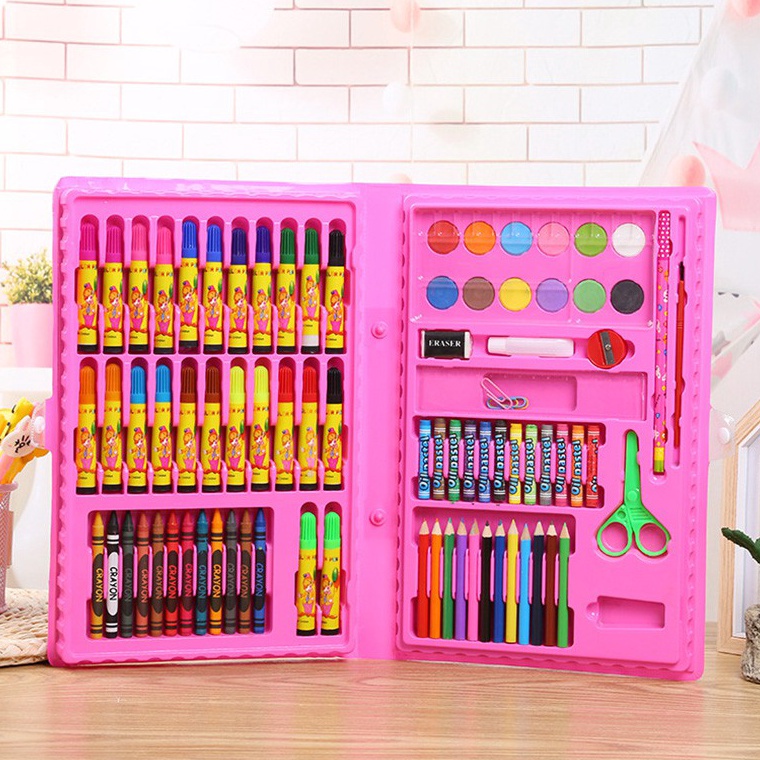

FYGALERYJAKARTA Crayon Set Isi 86 Pensil Warna Cat Air Alat Lukis Karakter Stationary Color Pencil KODE R5K9