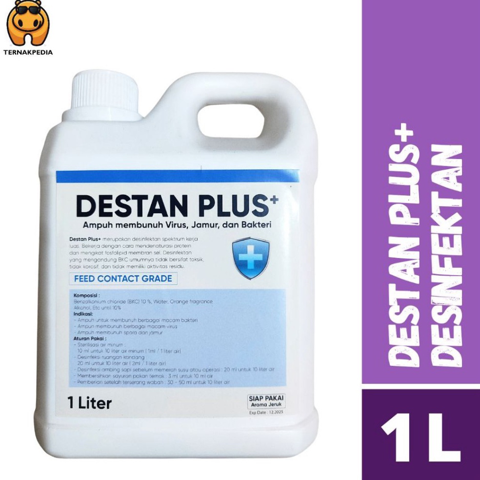 KODE A28H Destan Plus 1 L  Desinfektan Kandang 1 Liter  Desinfektan BKC 1 Aroma Jeruk  Desinfektan A