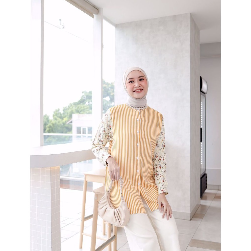 KODE B76O Liora Blouse  Baju Daily  Atasan Wanita  Blouse Rayon  Kheva Mauza