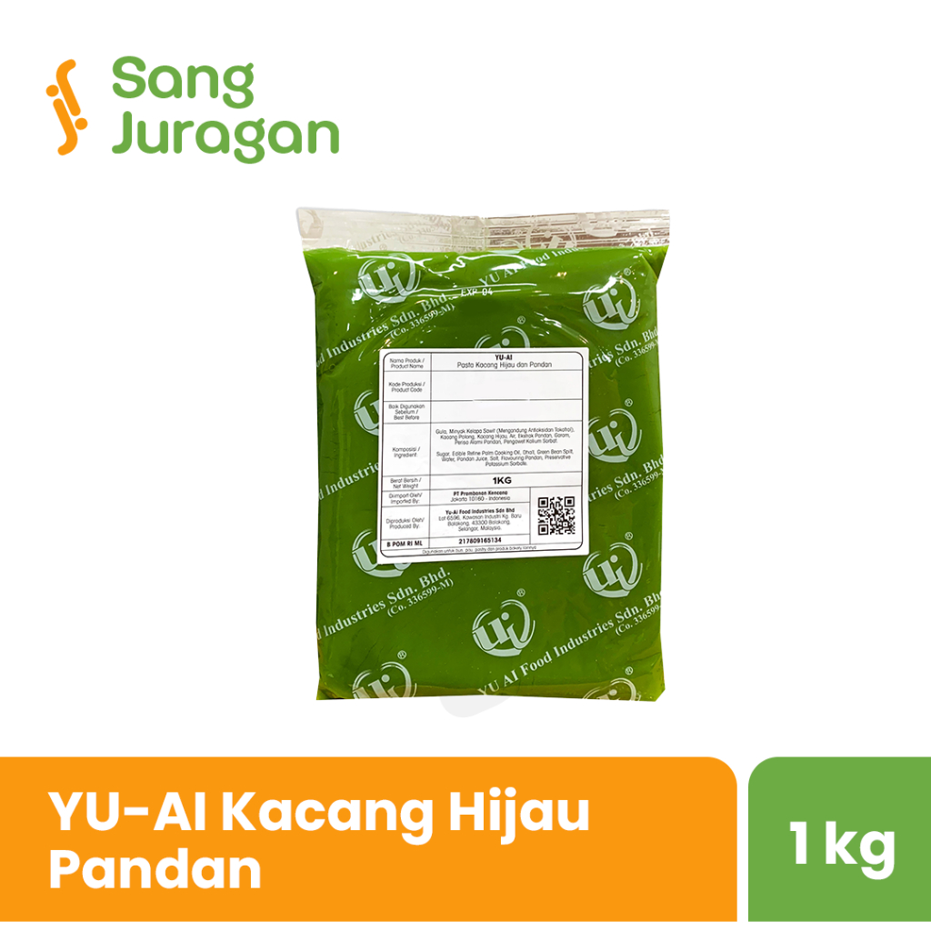 

Yu Ai Pandan Mung Bean Paste | Pasta Pandan Kacang Hijau 1 Kg