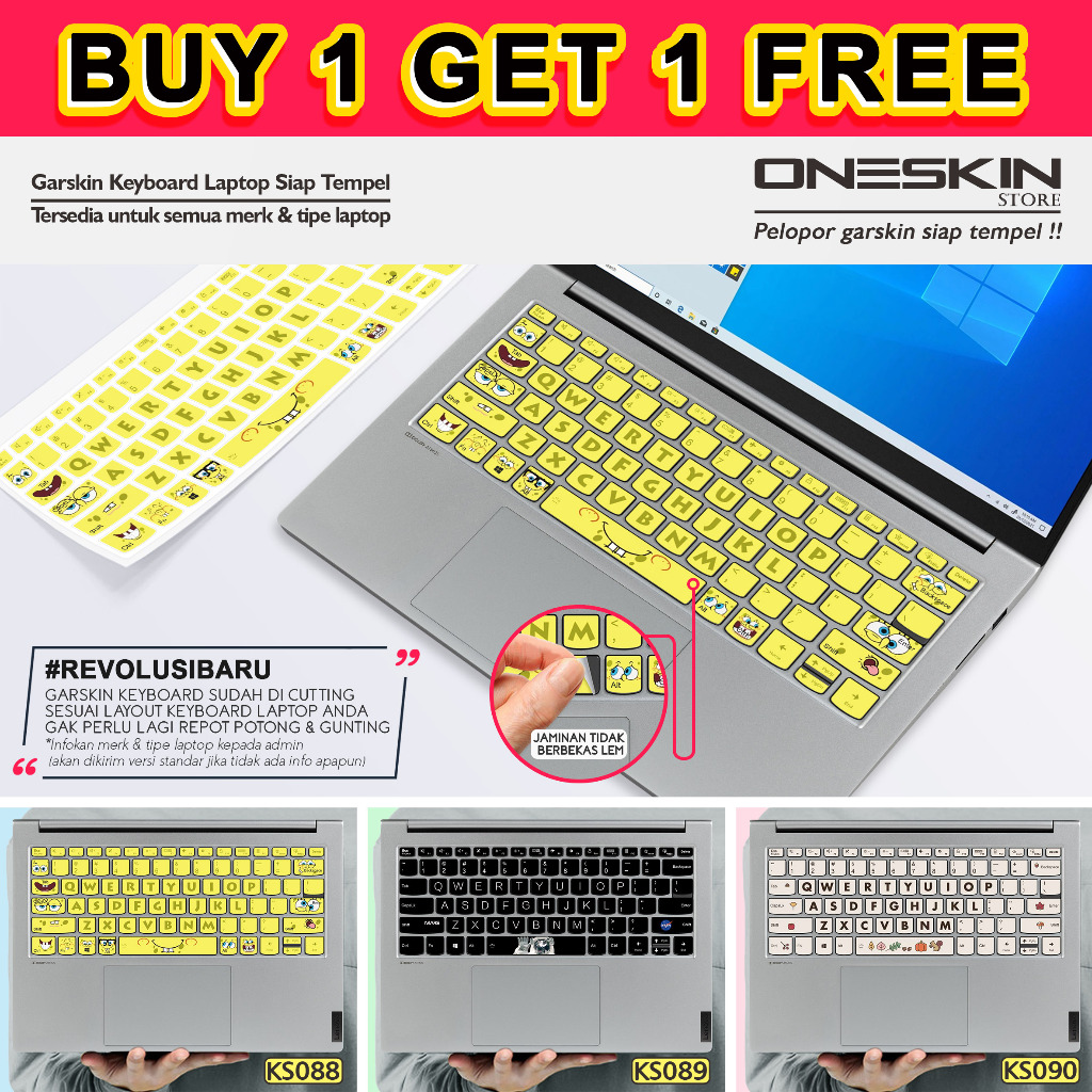 Garskin Stiker Sticker keyboard laptop Axioo gambar custom katalog 88