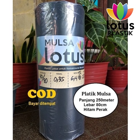 KODE H45J mulsa plastik mulsa hitam perak 1 rol roll Lebar 8 cm Panjang 25 meter pertanian tanaman e