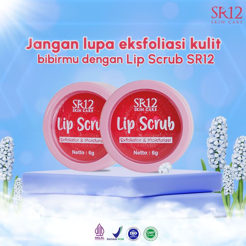 lip scrub sr12/ scrub bibir/ eksfoliasi bibir