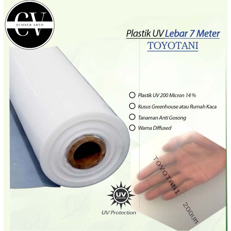 Plastik UV Toyotani 200 Micron Lebar 7 meter 1 Roll 50 meter