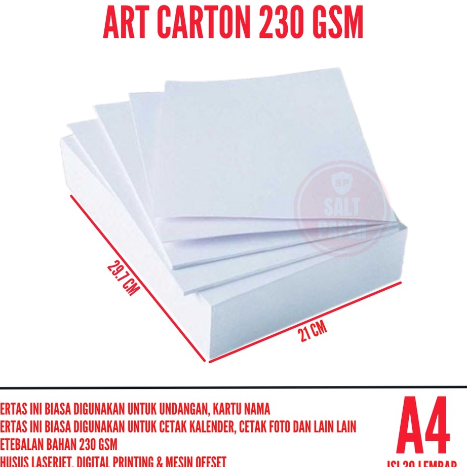 

KP8 Art Carton 26 gsm A4 3 lembar Kertas Art Carton A4 26 gsm