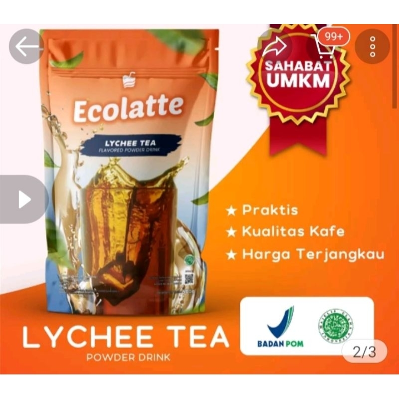 

Bubuk Minuman Aneka Rasa Ecolatte Rasa Lychee Tea (Ex Cho' Latte)