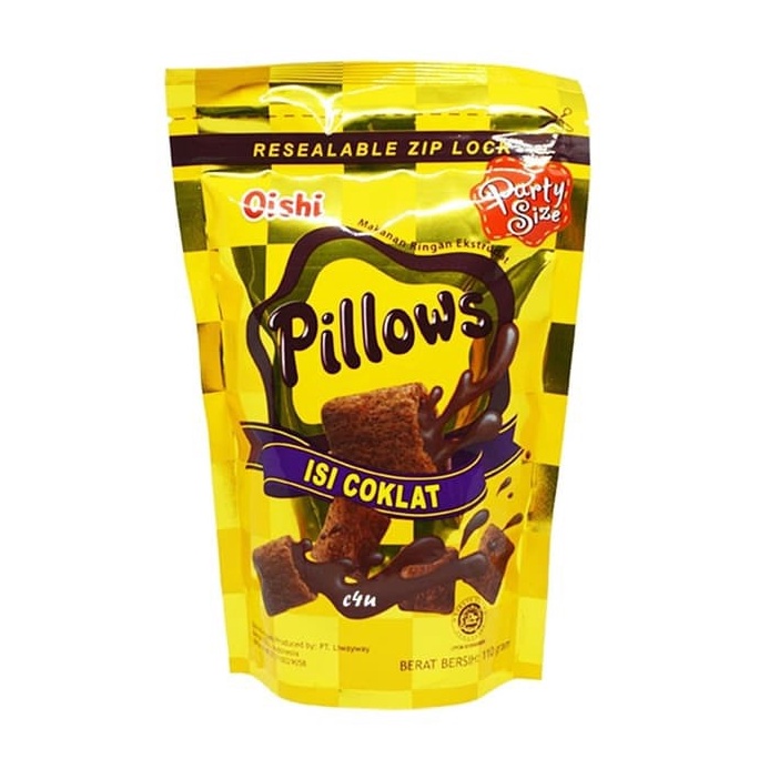 

MANTAP Oishi Pillows Party 1 gr Coklat