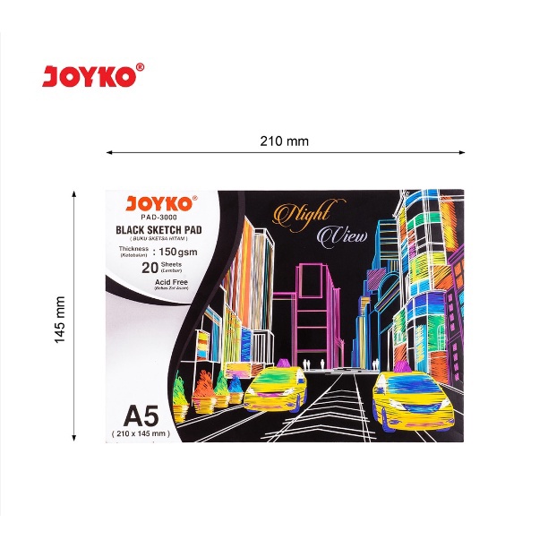 

BONANZA Joyko A5 Black Sketch Pad A5 Buku Gambar Sketsa Hitam 15 gsm 2 Sheets A5