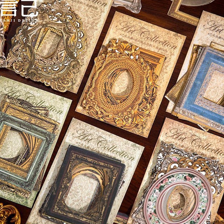 

Top LP 3 PCs Frame Old Vintage Greek Retro Paper Deco DIY Craft
