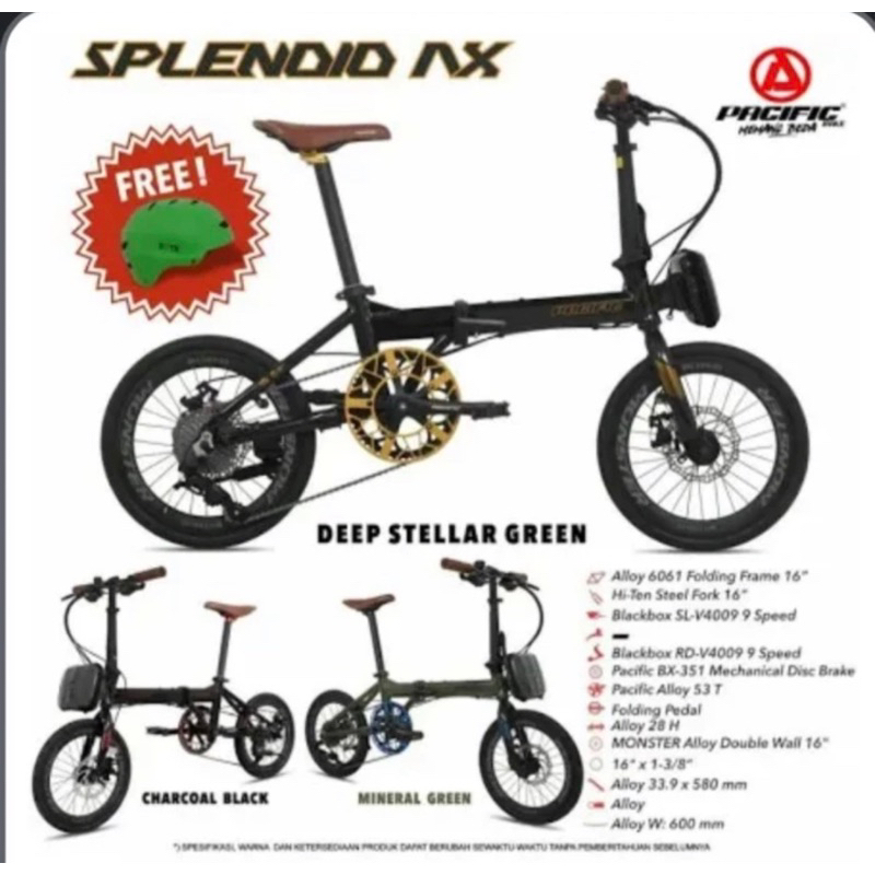 PACIFIC SPLENDID AX FREE HELM DAN TAS