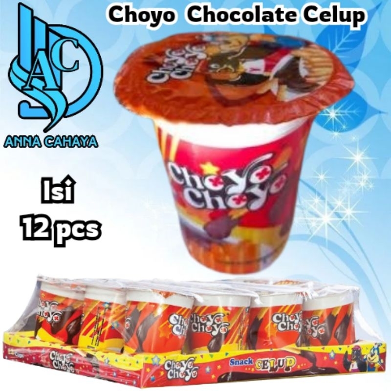 

✨ ANNA CAHAYA ✨ Choyo Choyo Celup - Biskuit Stik coklat Isi 12 pcs - Coklat Yosan