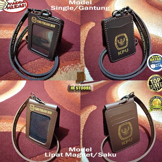 

Tempat Id Card KPU Kulit Id Card Holder Kpu Gantung name tag holder kpu tali kulit KODE D5F7