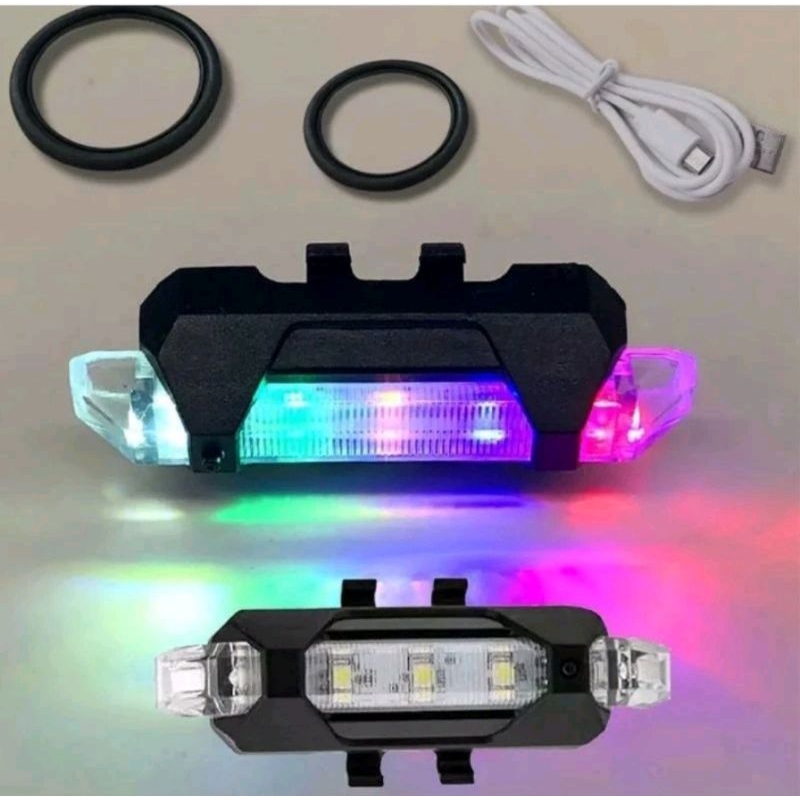 Lampu Sepeda Warna Warni USB Lamp