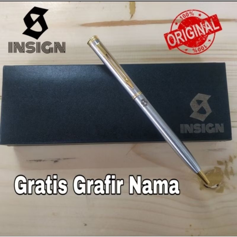 

Original Products Bulpoint Insign Besi Putar Free Grafir Nama/Logo + Box Exclusive