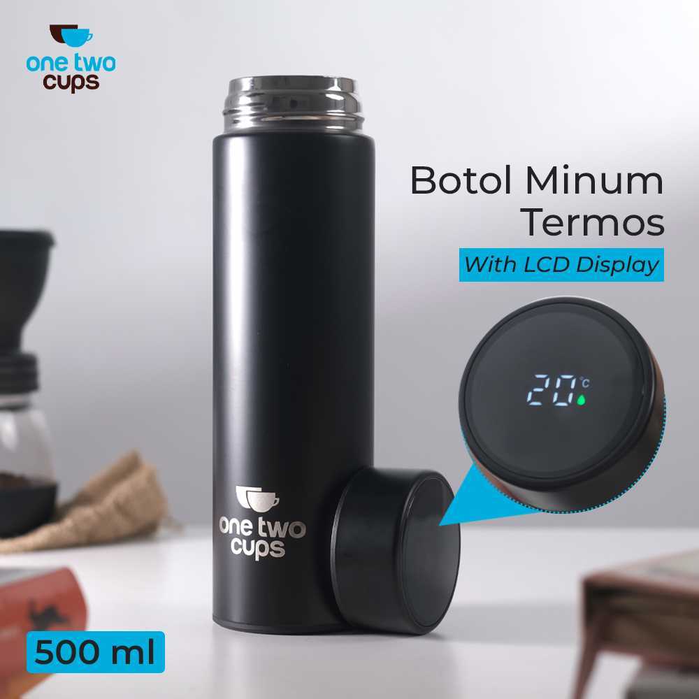 Smart Cup Tumbler LED Botol Minum Termos Suhu Air Panas Dingin 500ml
