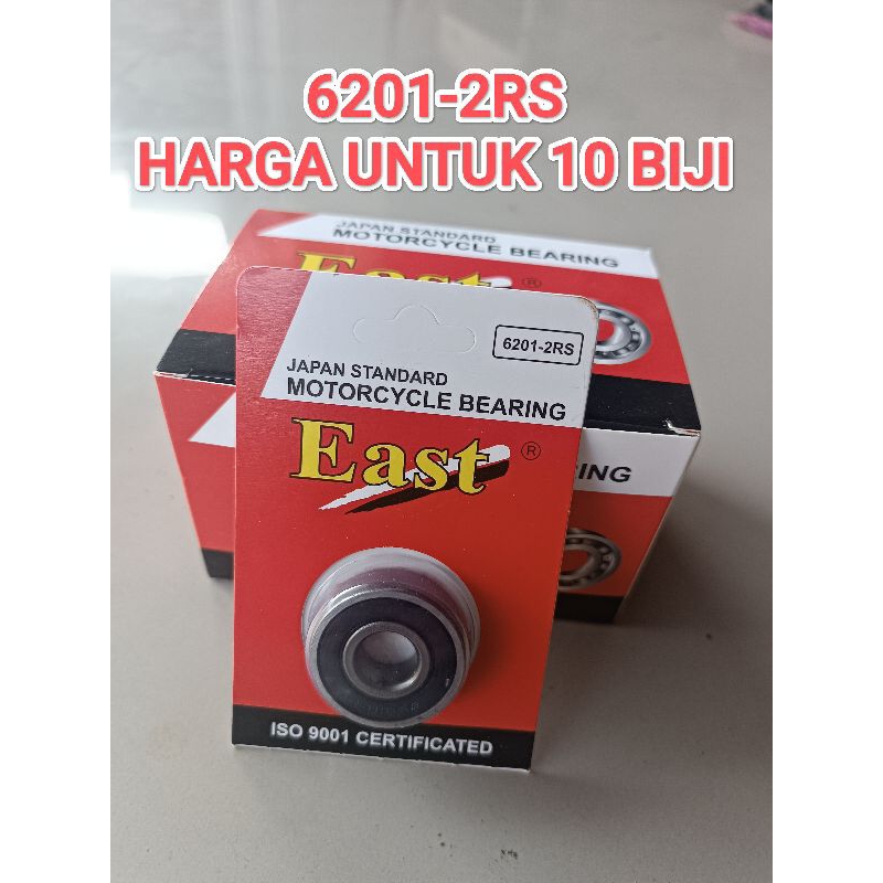 Bearing klaker lahar klaker 6201  2rs isi 10 pc EAST high quality