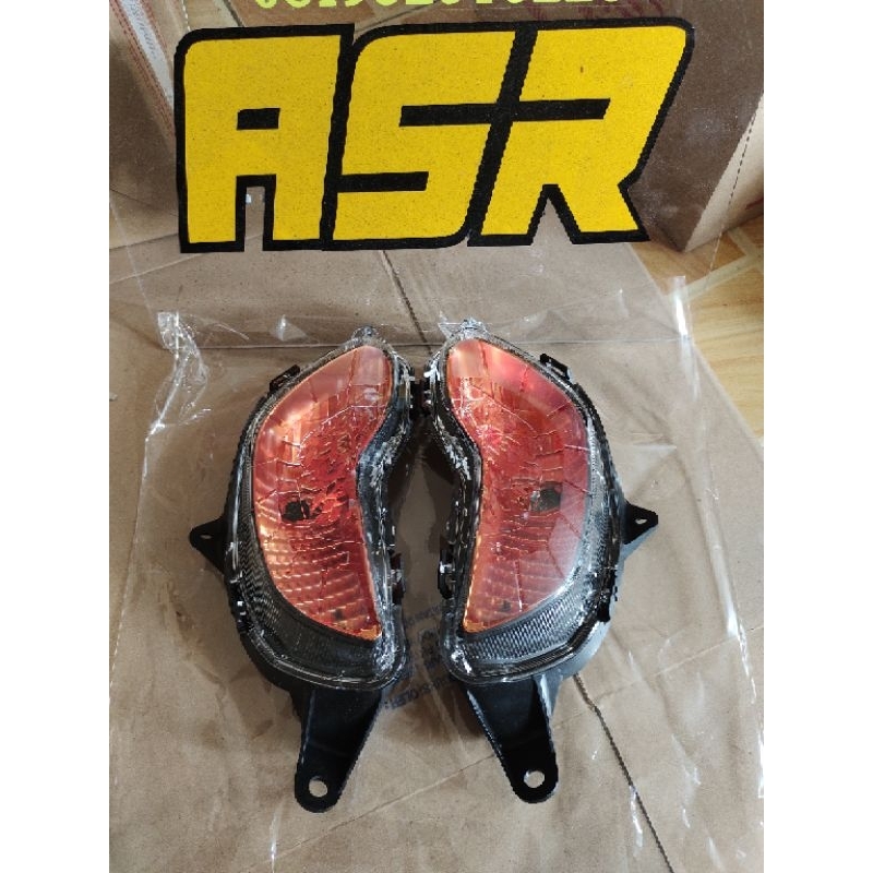 lampu sen riting depan Honda Scoopy F1 ESP 2020-2021 2023 custom smoke orange harga sepasang kanan k