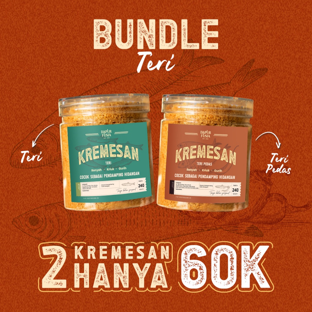 

PAKET BUNDLE 2 KREMESAN TERI ISI KREMESAN TERI + TERI PEDAS