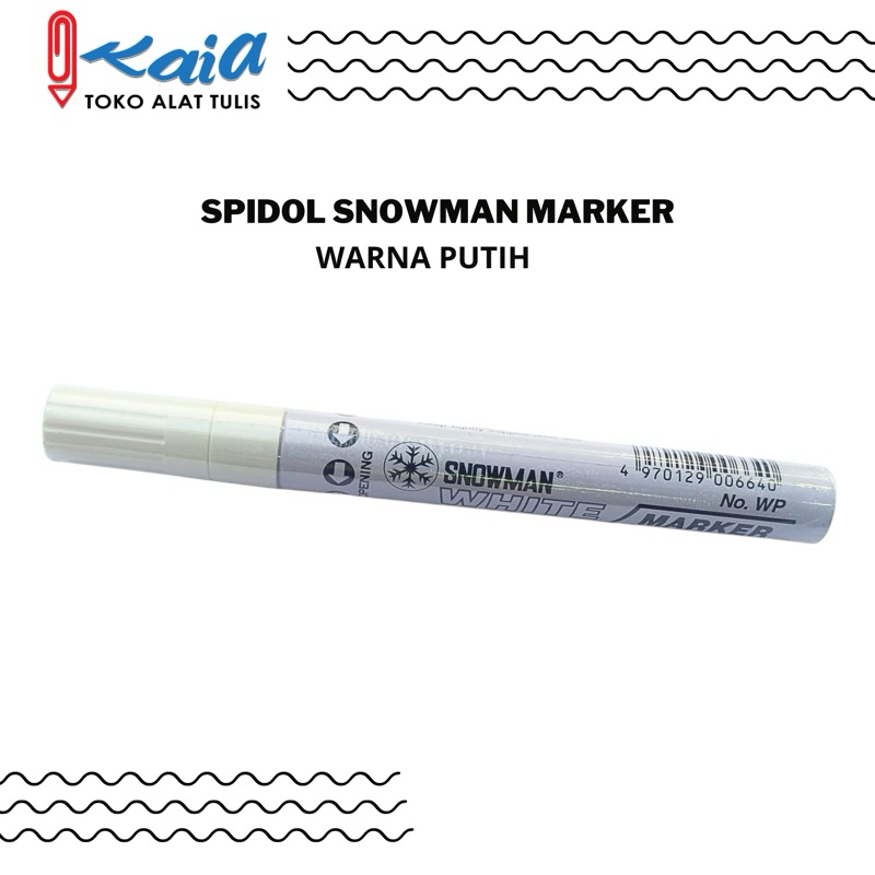 

SPIDOL SNOWMAN MARKER WARNA PUTIH