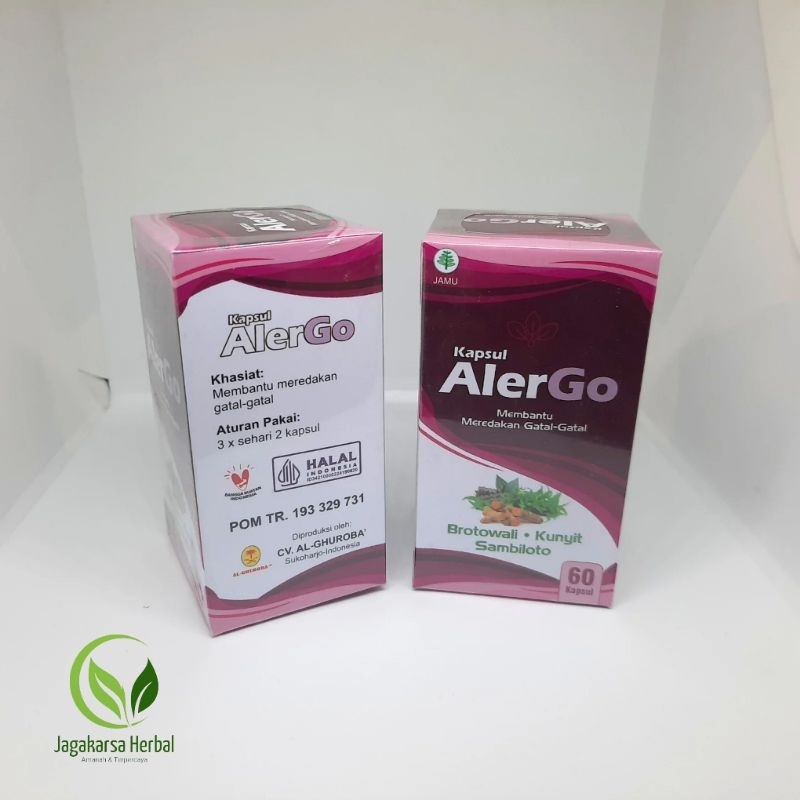 Kapsul ALERGO Obat Herbal Gatal Gatal Kulit Paling Ampuh - Kapsul Herbal Bersih Darah Obat Gatal Eks