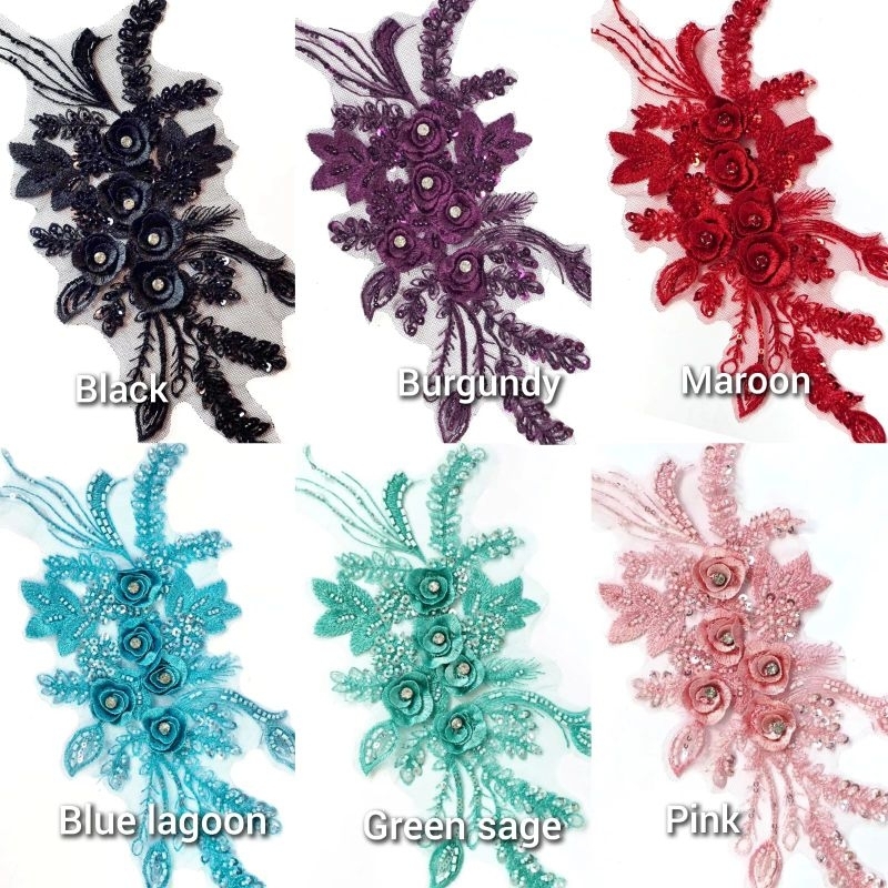 lace bordir full payet 3d import
