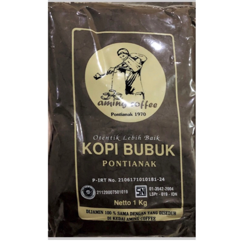 

kopi aming kopi bubuk hitam legendaris asli khas pontianak 1000gr