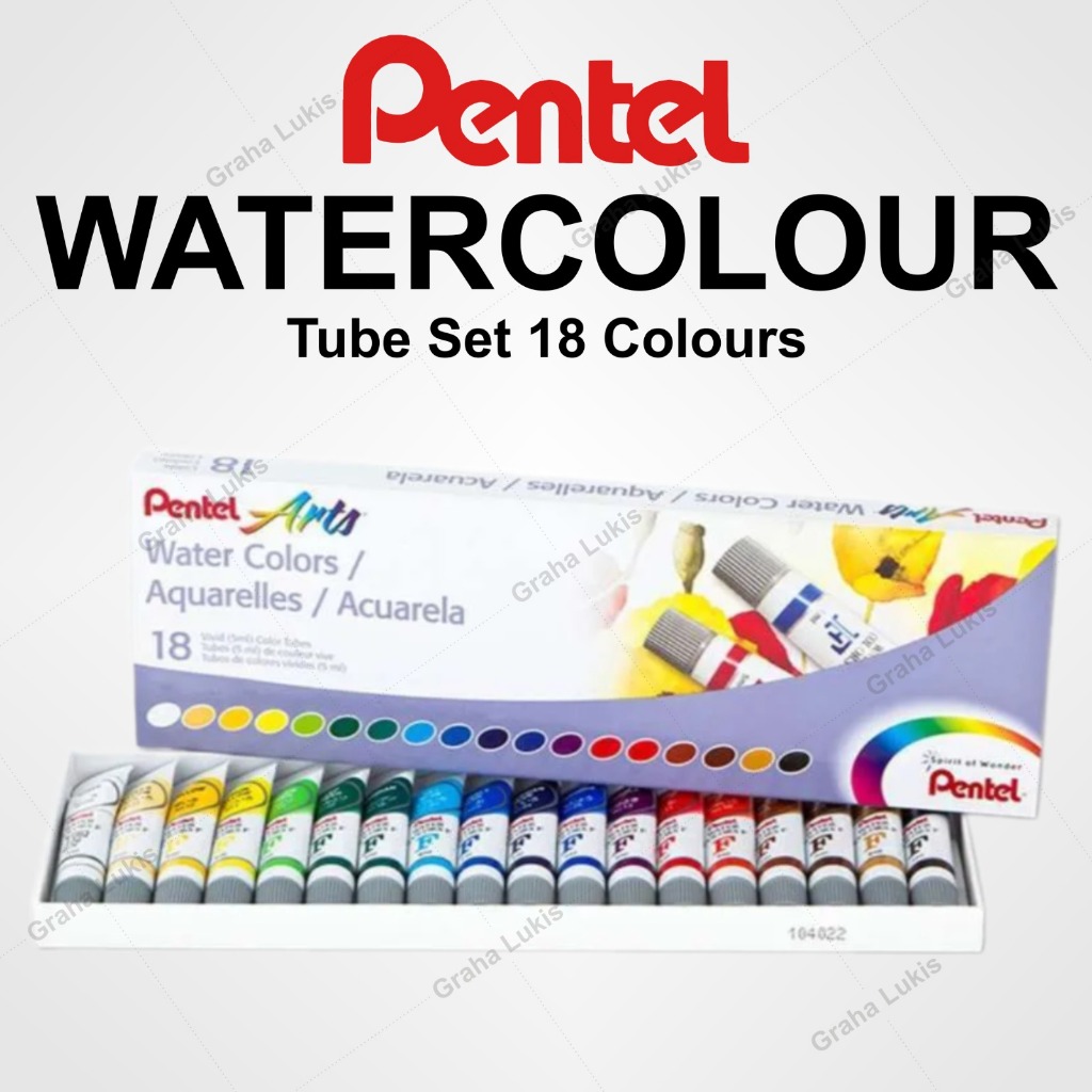 

Rad Pentel Water Colours Set 18 / Cat Air Pentel 18 Warna