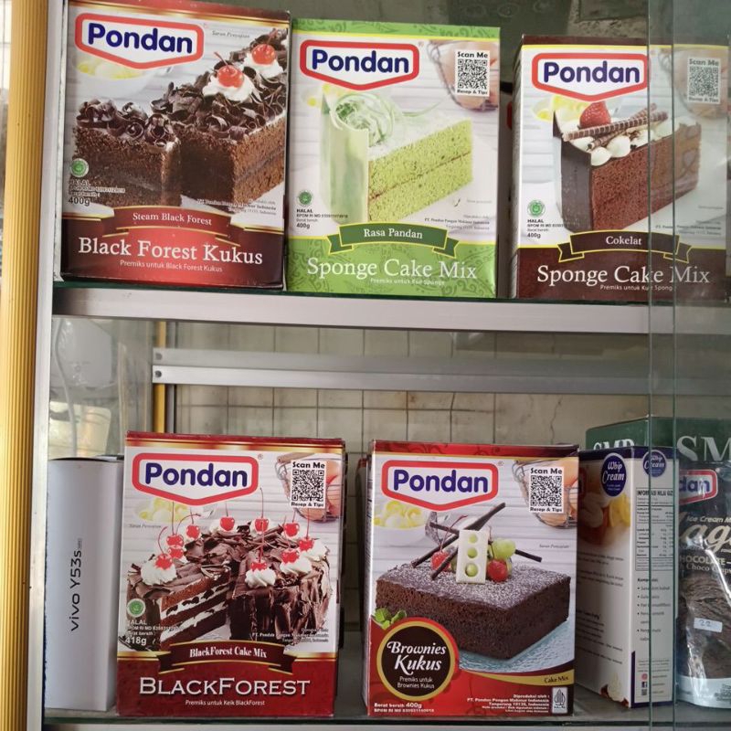 

Pondan brownies kukus 400g/blackforest/blackfores kukus/sponge cake mix 400g