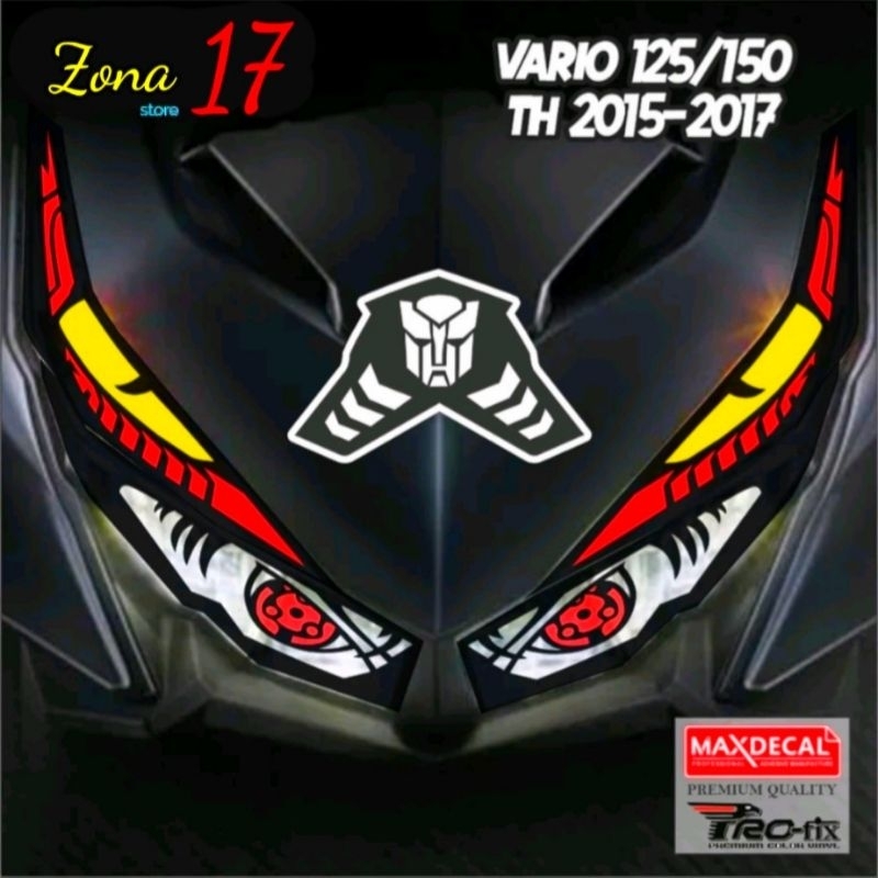 Stiker aksesoris lampu alis vario led 125 150 tahun 2015 sampai 2017