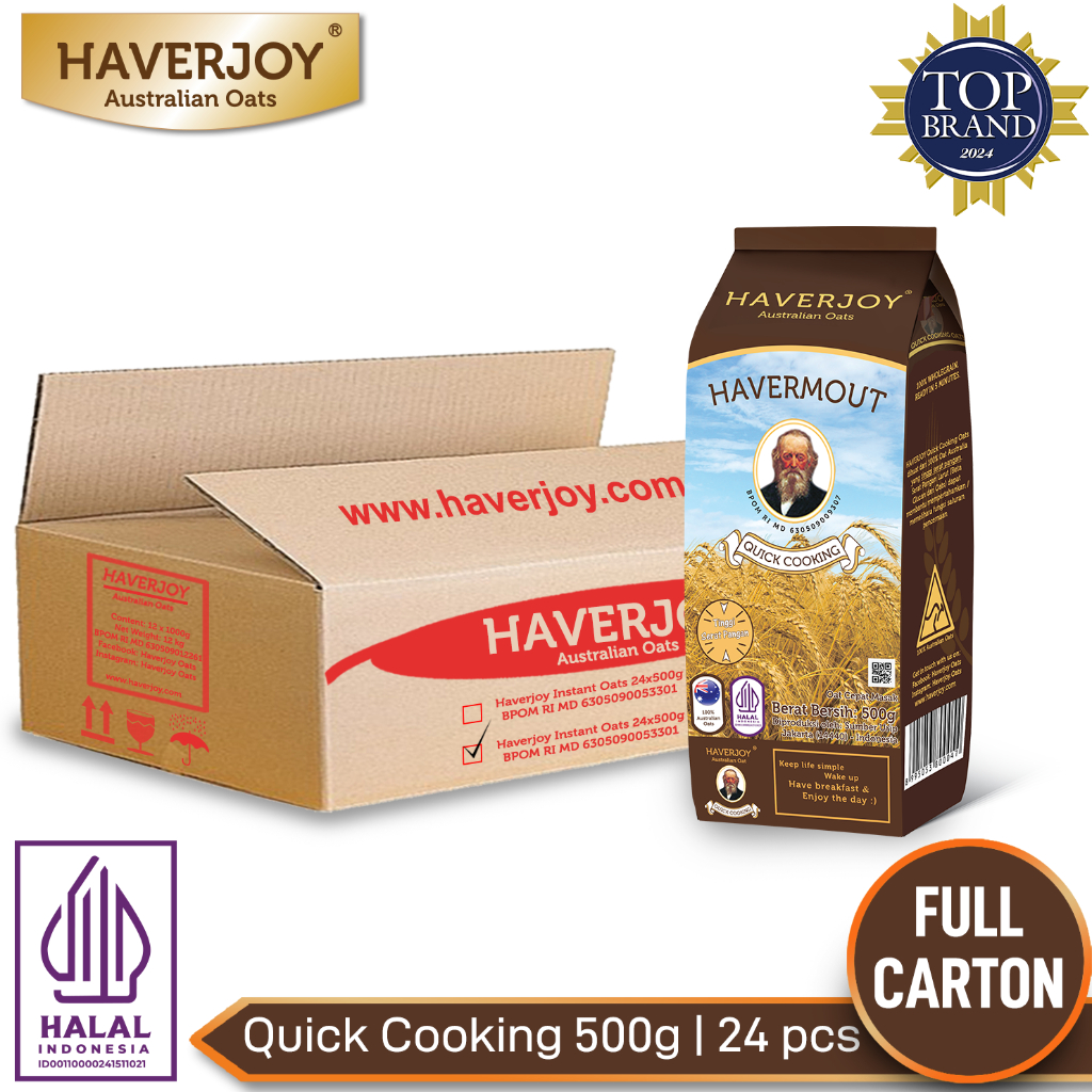

Haverjoy Full Cartoon Quick Cooking Oats 500g