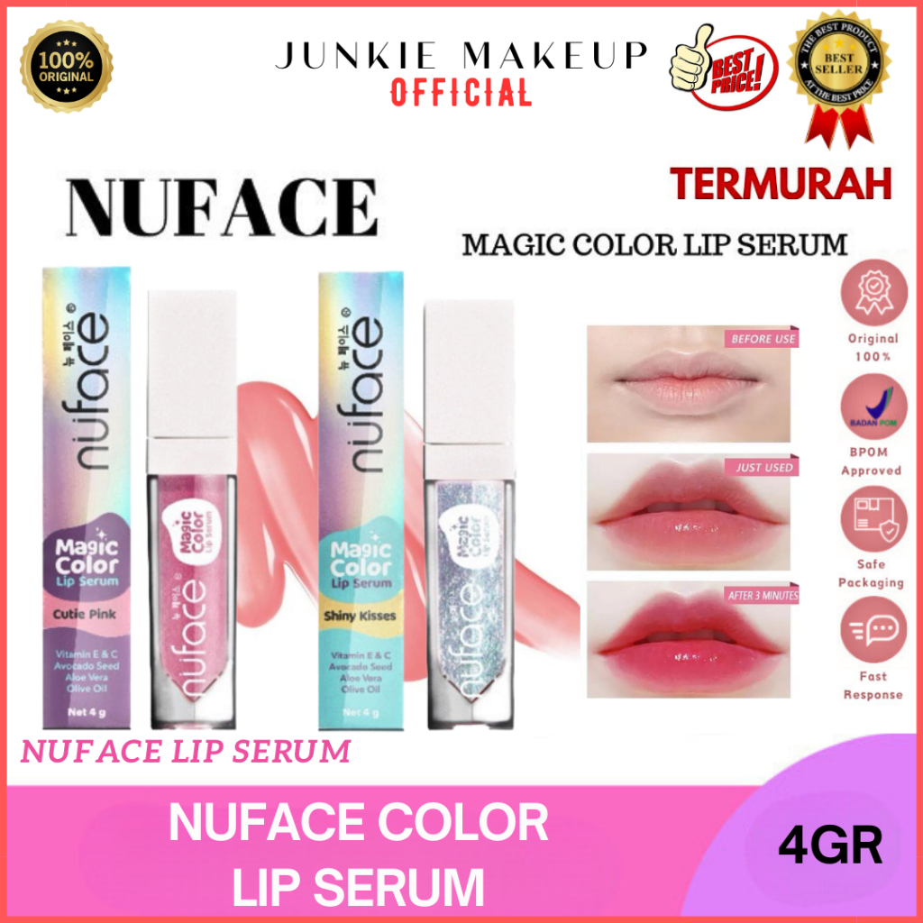 𝗝𝗨𝗡𝗞𝗜𝗘 𝗠𝗔𝗞𝗘𝗨𝗣 - Lip Serum Bibir / Lip Serum Nuface / Pelembab Bibir / Nuface Magic Color Lip Serum