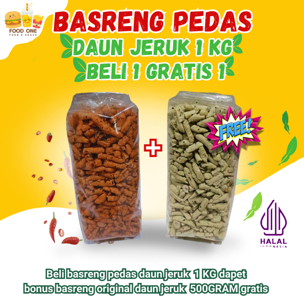 

Basreng Ordas Buy 1 Get 1 1KG Pedas Daun Jeruk Free 500Gram Original