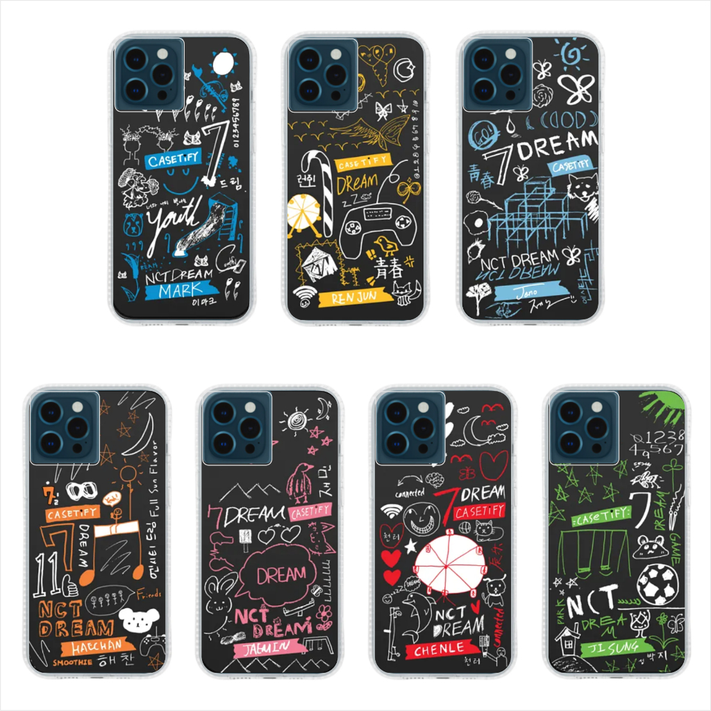 CASETIFY X NCT DREAM Mark Renjun Haechan Jaemin Jeno Chenle Jisung (black ver) custom phone case hp