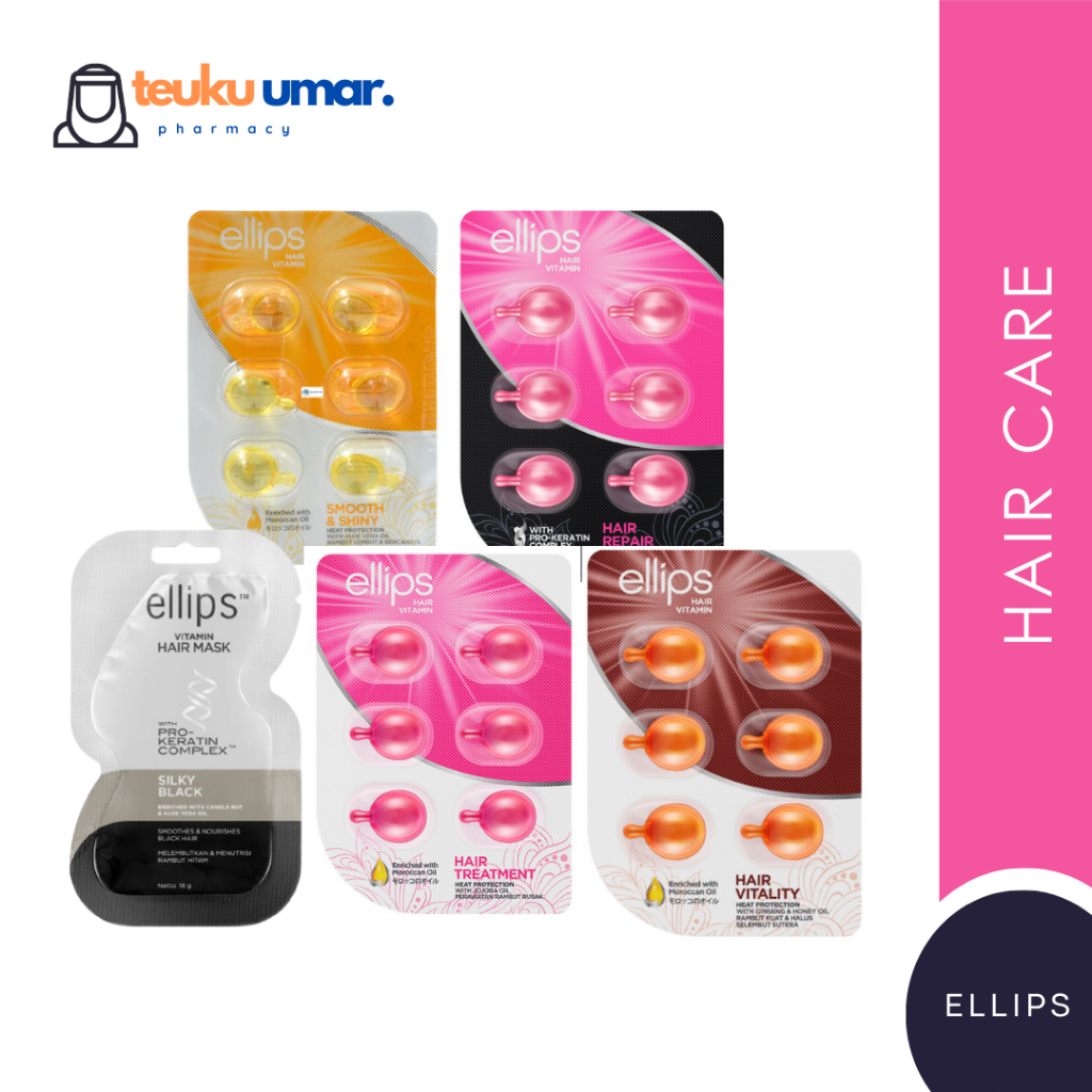 [Hair Care] ELLIPS SERIES - Ellips Hair Mask Keratin Silky Black | Ellips Hair Repair | Ellips Smoth