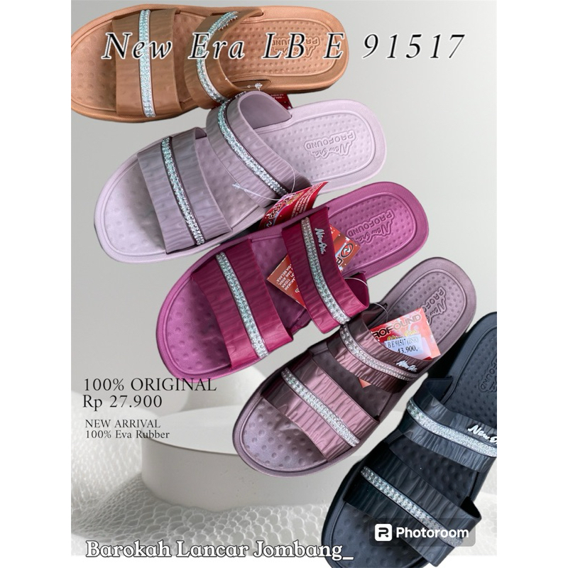SANDAL SLOP KARET WANITA NEW ERA LB 91517 / 12020 100% ORIGINAL BY NEW ERA