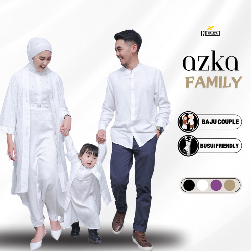 Naliza- Azka Family Set Couple Gamis Payet keluarga / Couple Keluarga / Couple Family / Baju Couple 