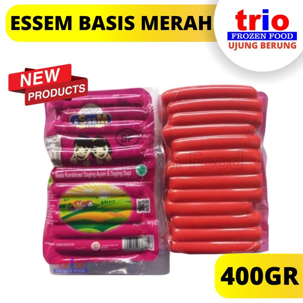 

Essem Basis Baso Sosis Merah Kombinasi Daging Sapi Dan Ayam 400gr