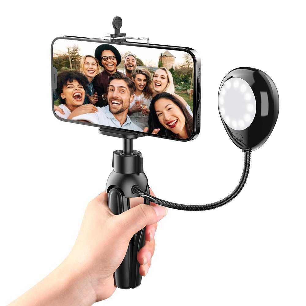 Tripod HP Monopod Portable LED Lighting Cahaya Lampu Penerangan