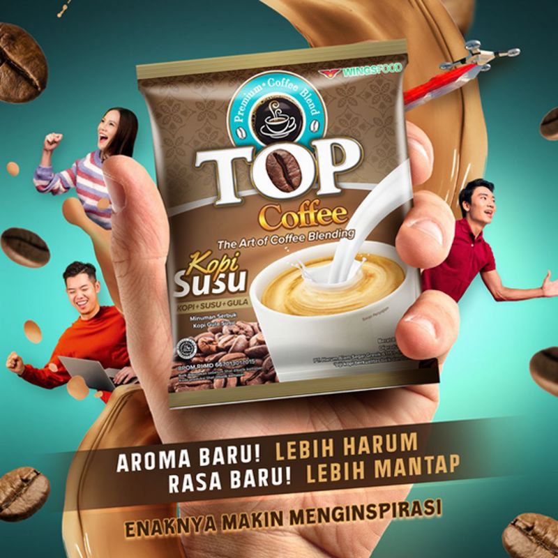 

Top Coffee Kopi Susu 1 Renteng Isi 12 Sachet 31g