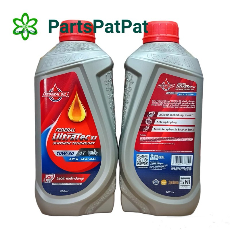 OLI OIL MESIN FEDERAL SUPREME XX ULTRATEC XX 10W30 10W-30 08LT 800ML ASLI ORIGINAL