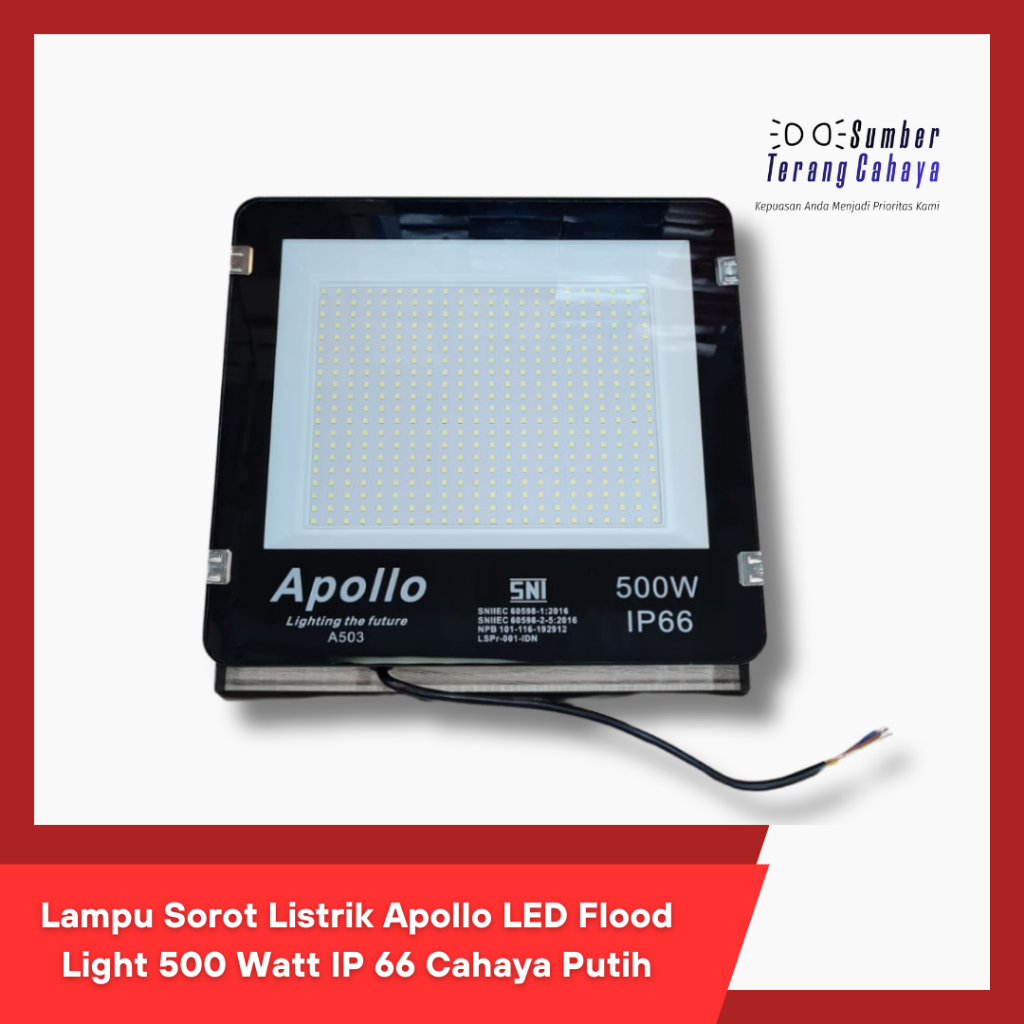 Lampu Sorot LED Lampu Tembak PJU LED 500 Watt Merek Apollo