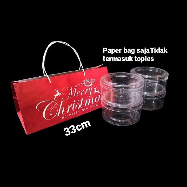 

(10 Pcs)Paper Bag Box Brownies Natal Goodie Bag Dus Bolu Gulung 30 Cm Tas Hampers Christmas 33x15x15