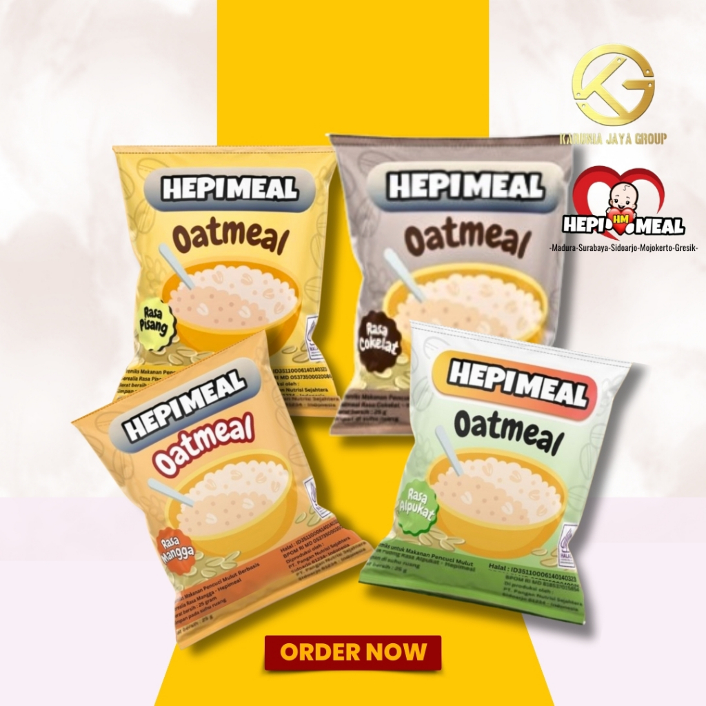 

Oatmeal Kemasan Satuan 25gr | BPOM Terfortifikasi