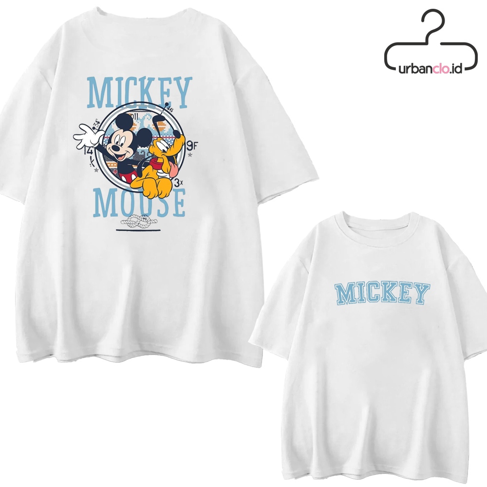 Korean Style T Shirt Mickey Mouse Wanita Oversize, Kaos Mickey Mouse