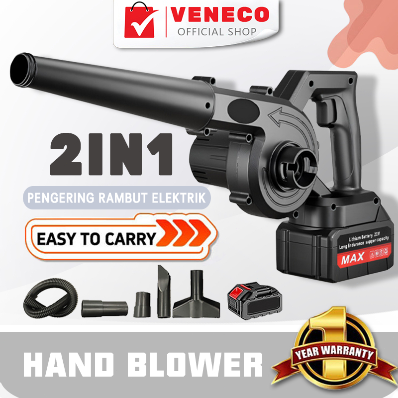 QME Hand Blower Angin Kencang Listrik Blower Keong Portable Blower Dan Vakum 2in1 Peniup Debu Penger
