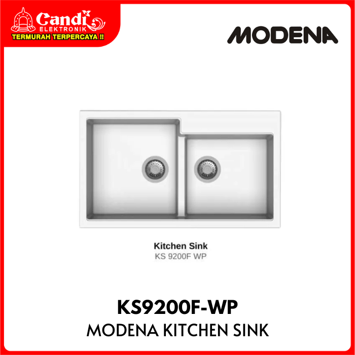 MODENA Kitchen SInk Bak Cuci Piring Granit Quartz KS9200F-WP